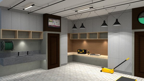 garage floor plan storage