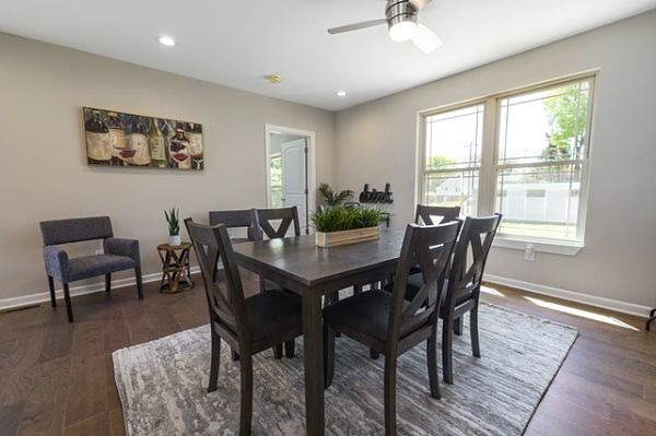 dark brown dining table set