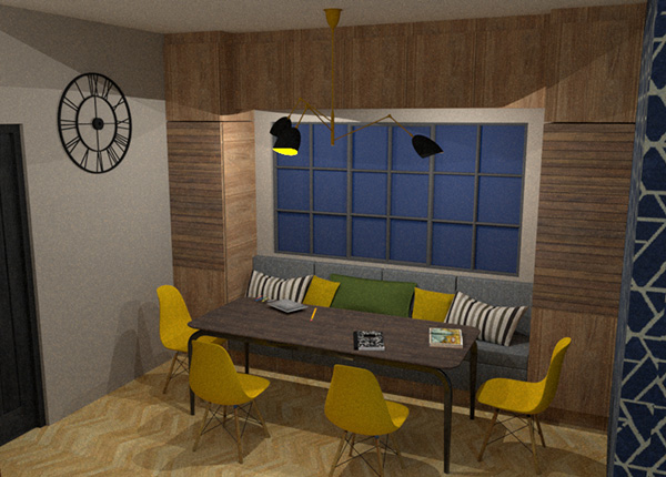 small living room and dining room