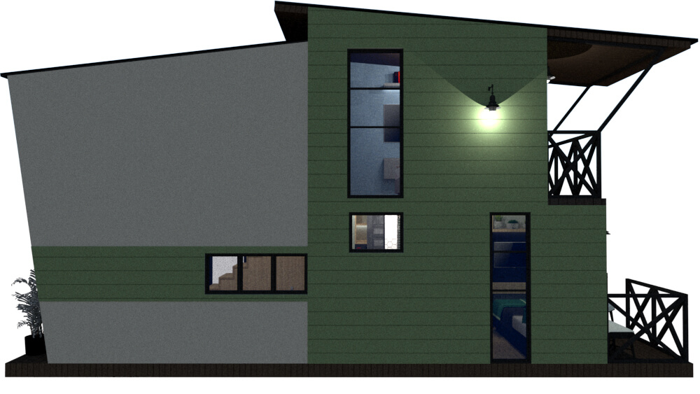 Tiny house left view