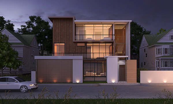 home generator at night