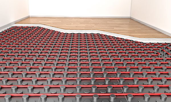 Hydronic radiant floor heating