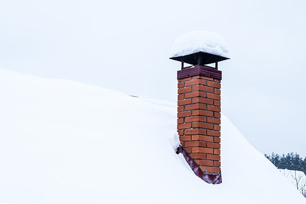 chimney crown protecting against snow
