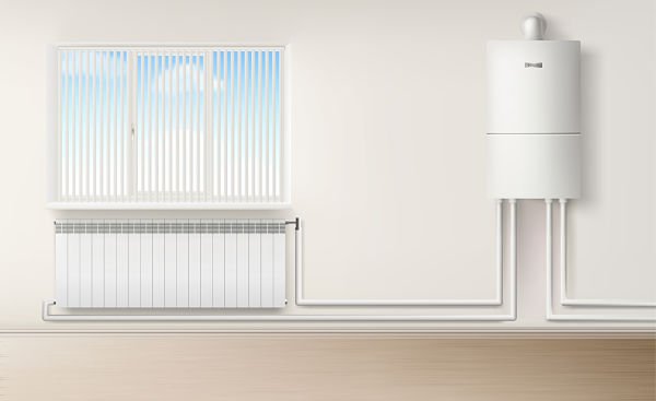 hydronic water heating system