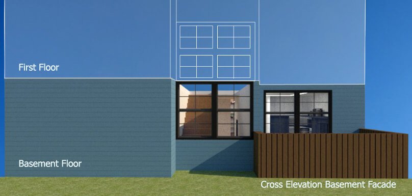 left side elevation basement design