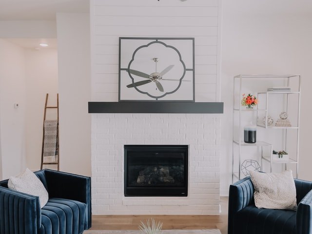 inside fireplace paint