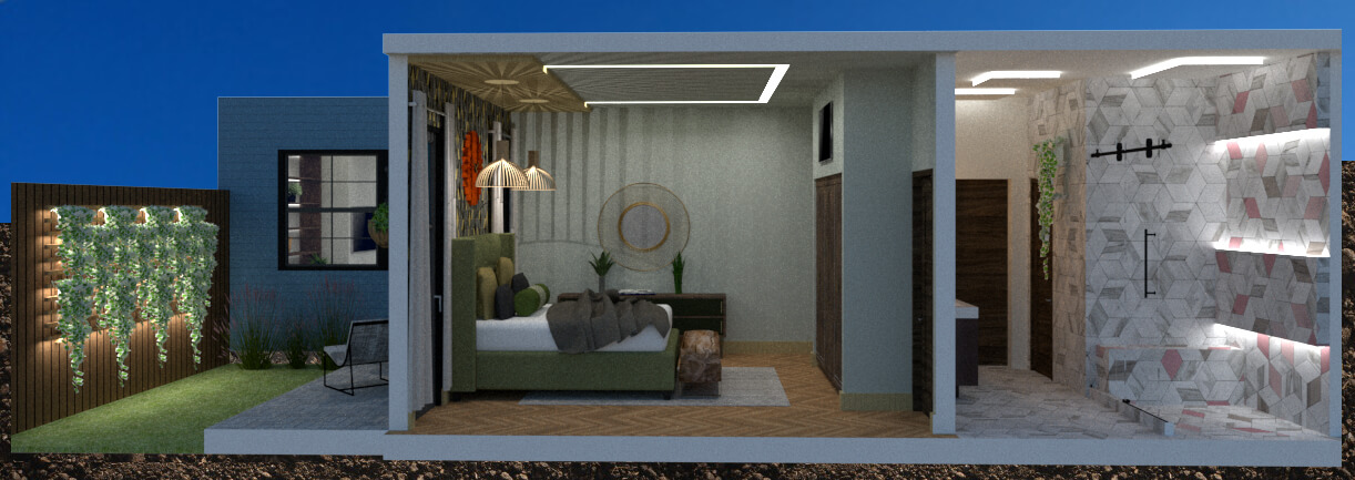 Guest bedroom full layout