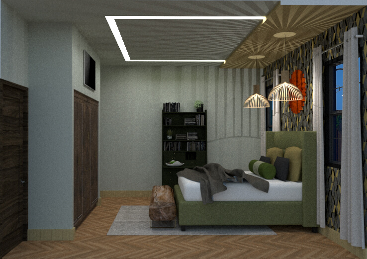 Side view of the room from the right side