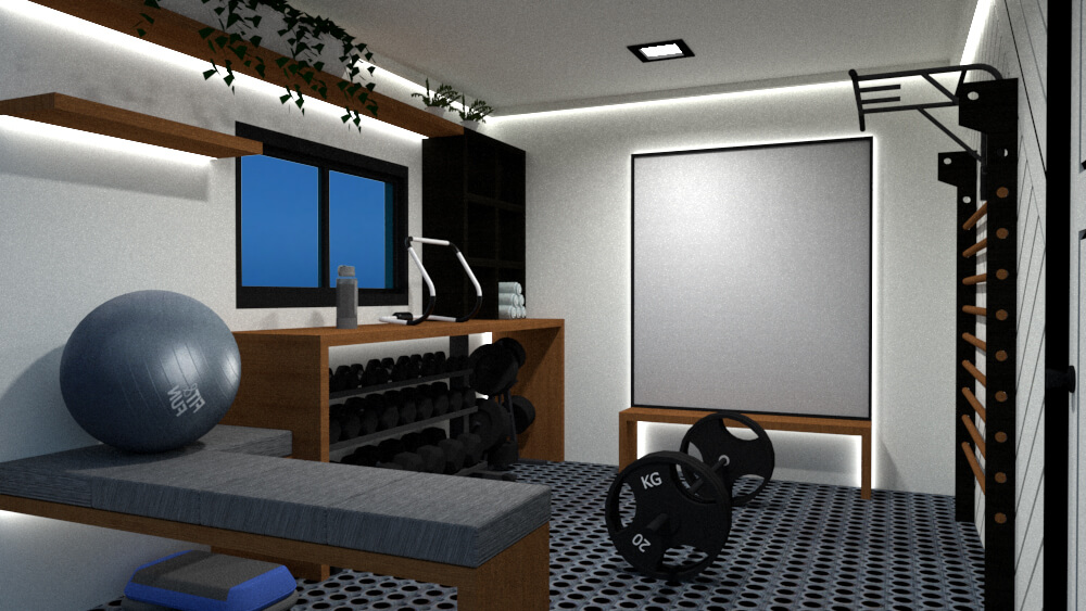 Small home gym decor