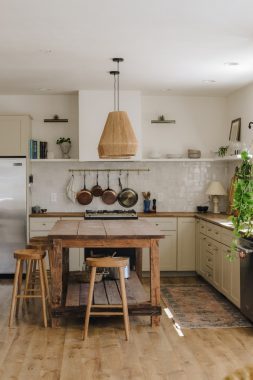 dining room and kitchen spaces
