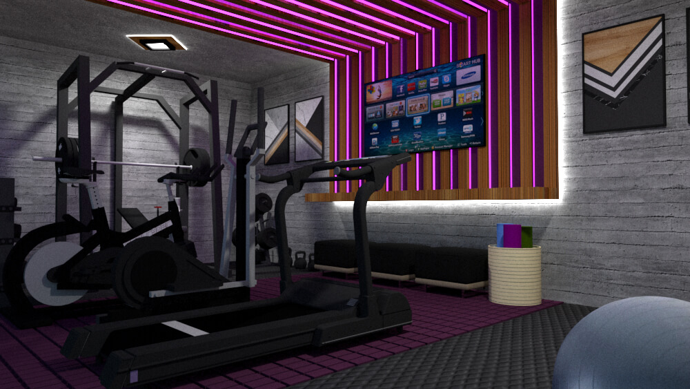View of medium size gym