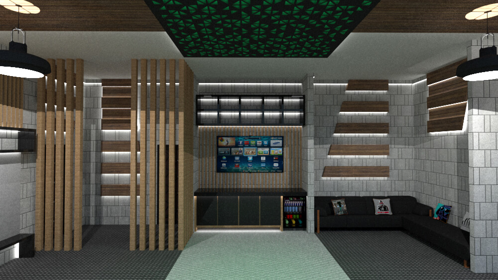 Tv detail for big home gym