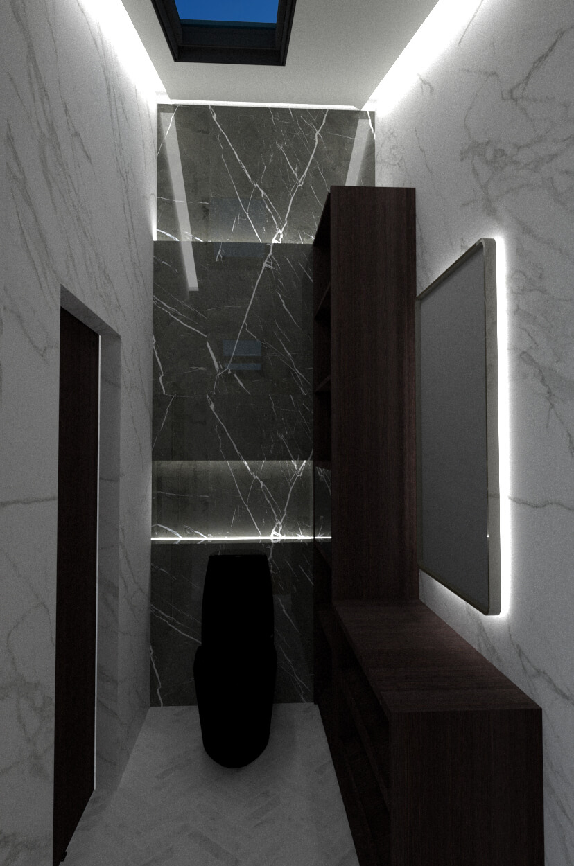 toilet section for spa bathroom
