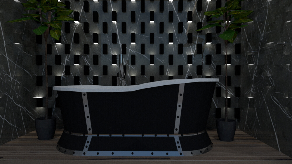 Detail of toilet section