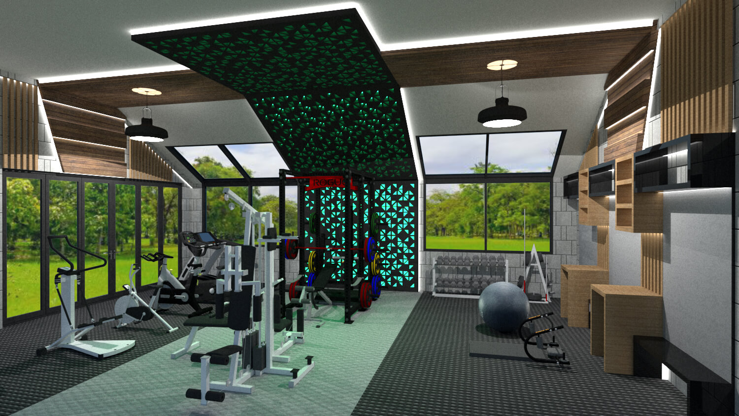 right view for big home gym