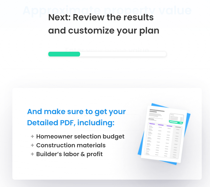 Calculating results for the estimate