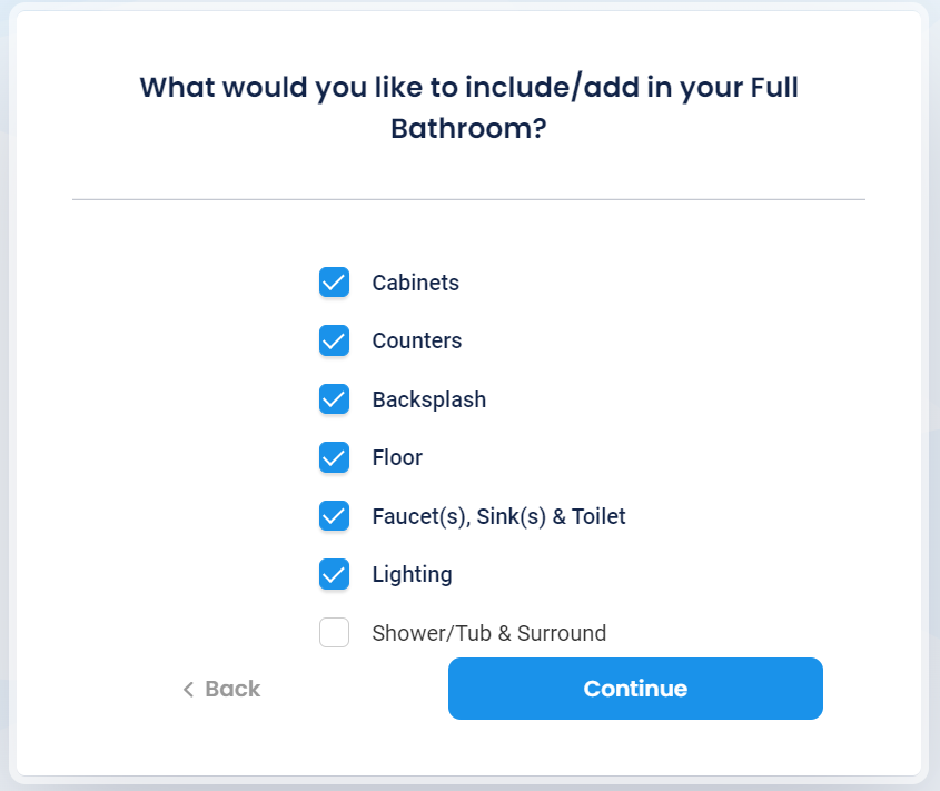 Choose the fixtures for your project