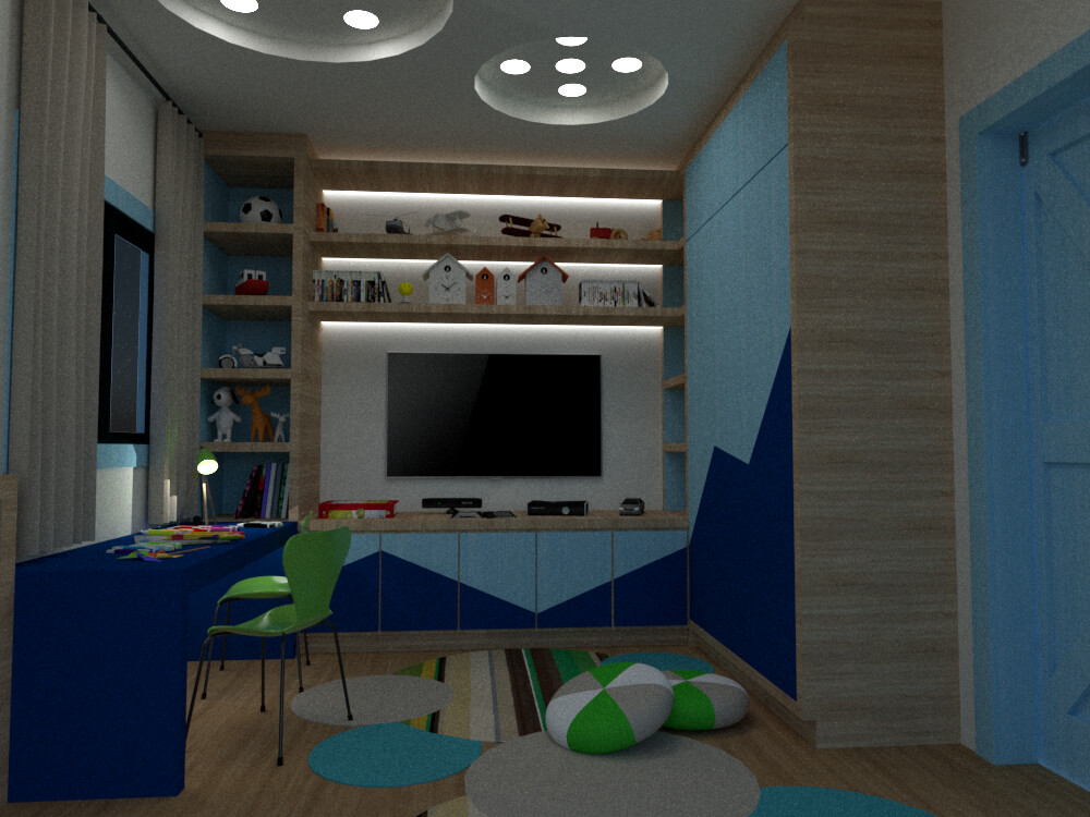 Built in furniture desk, storage TV and Closet