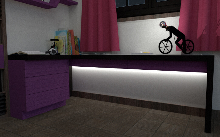desk detail for teen room