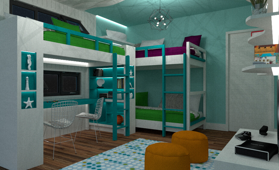 Seating are in guest bedroom