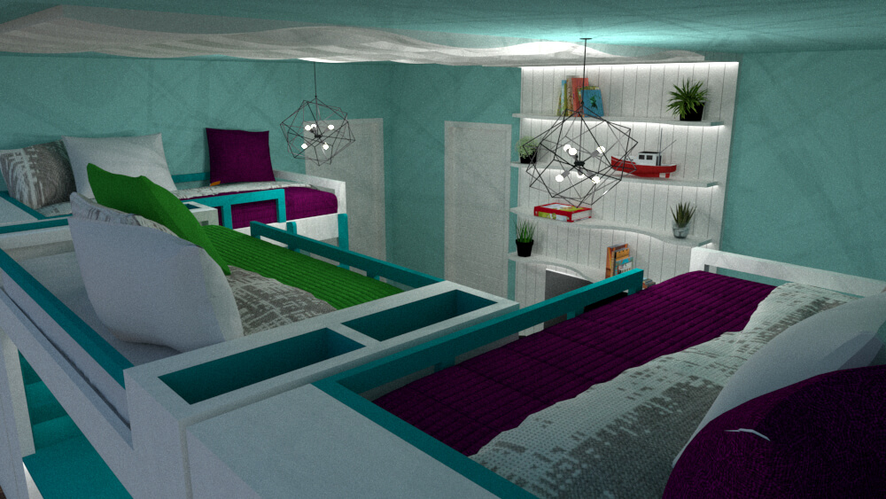 Top view of guest bedroom