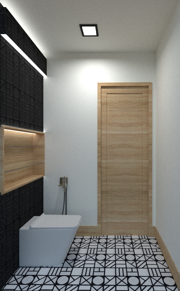 toilet detail with door