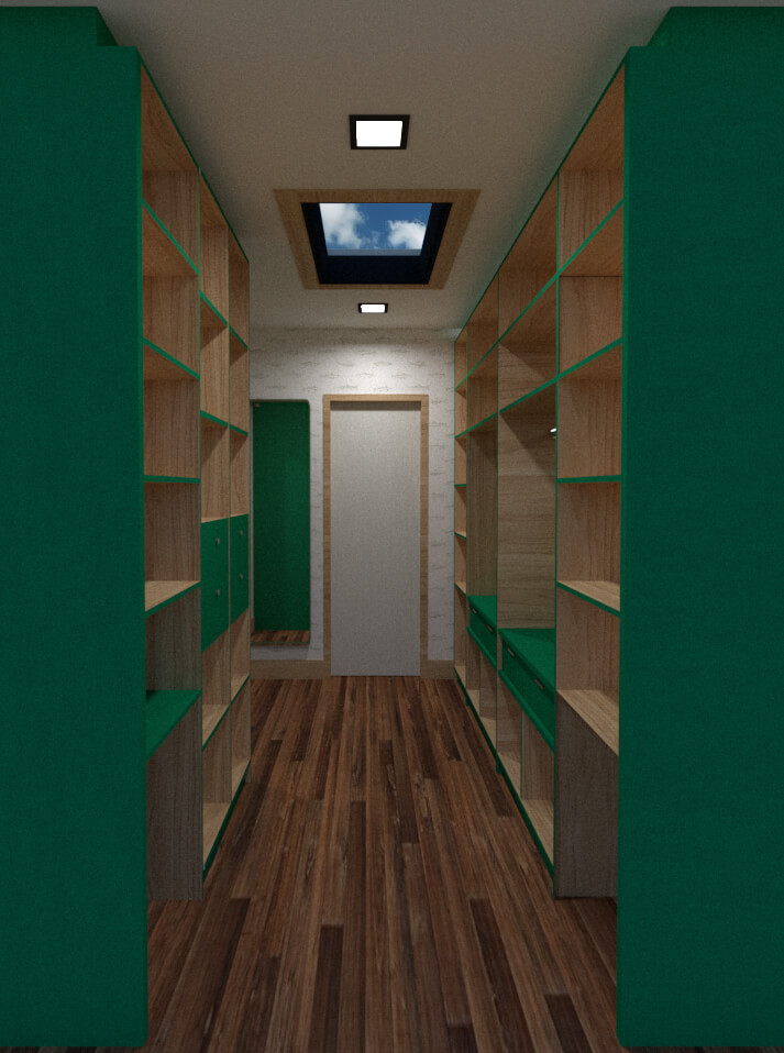 hallway view of dressing room
