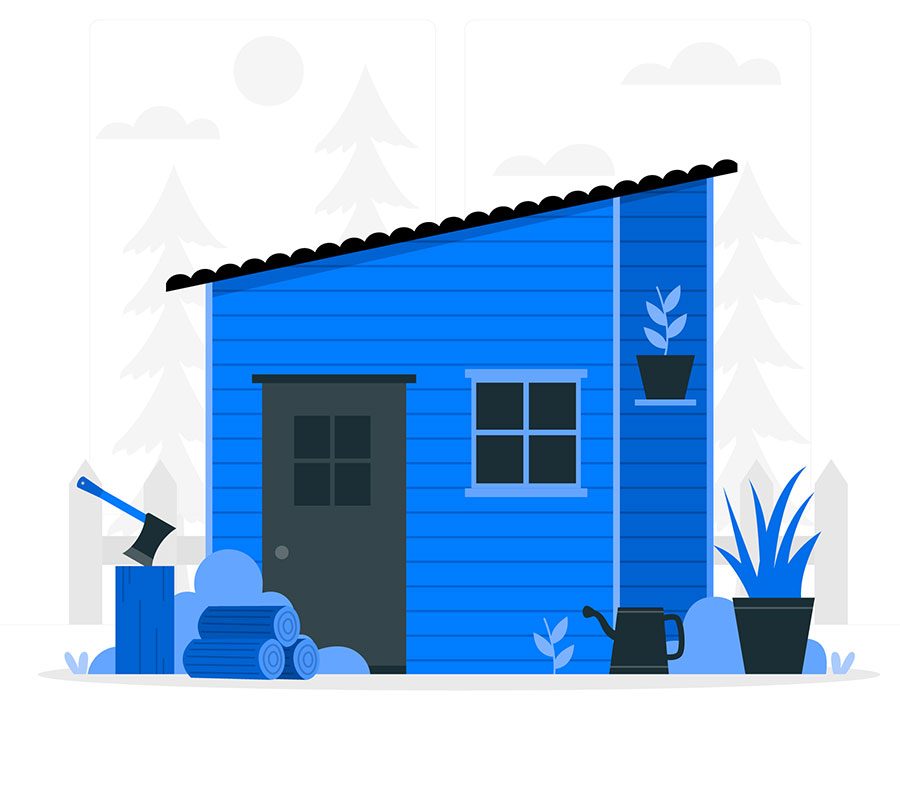 Skillion roof shed