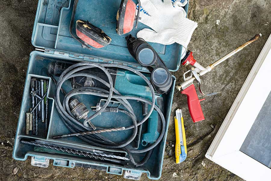lifting concrete foam tools