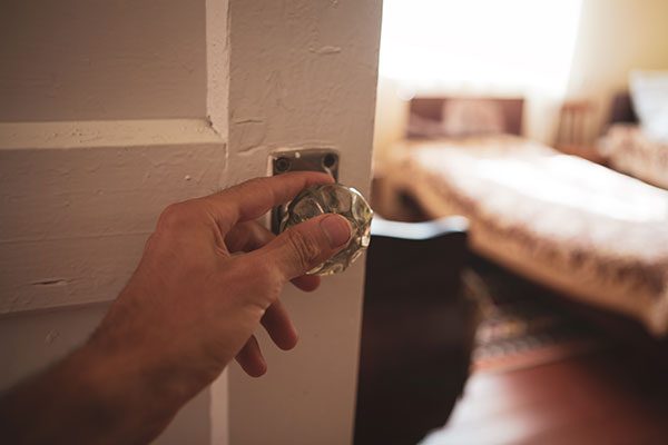unlocking bathroom door