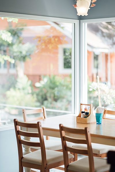 garden window in kitchen