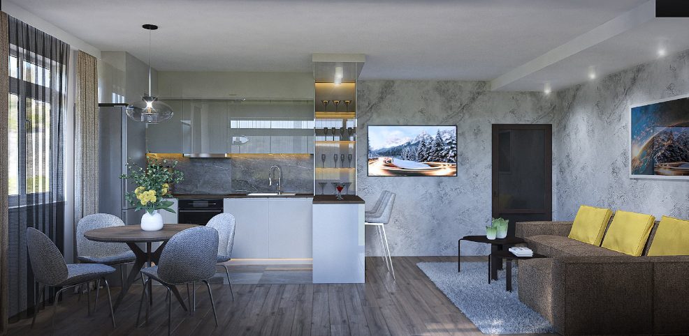 beautiful living room render