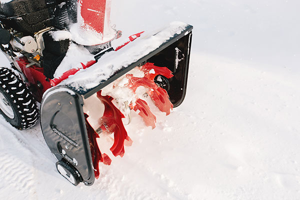 snowblower and snow