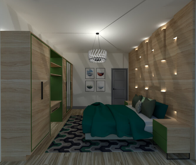 Guest room bed