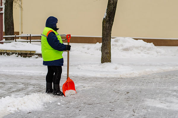 cleaning snow