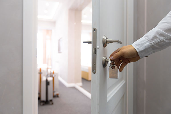 doorknob and key