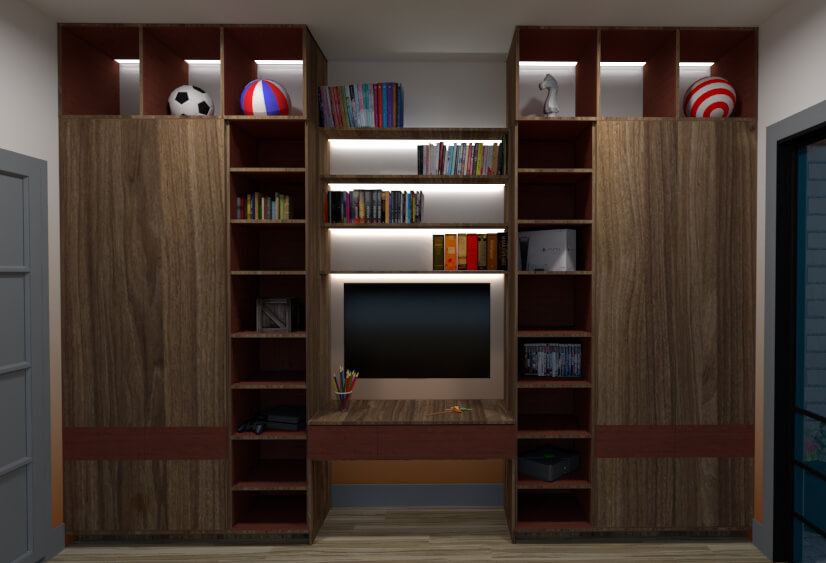 Cabinet front view