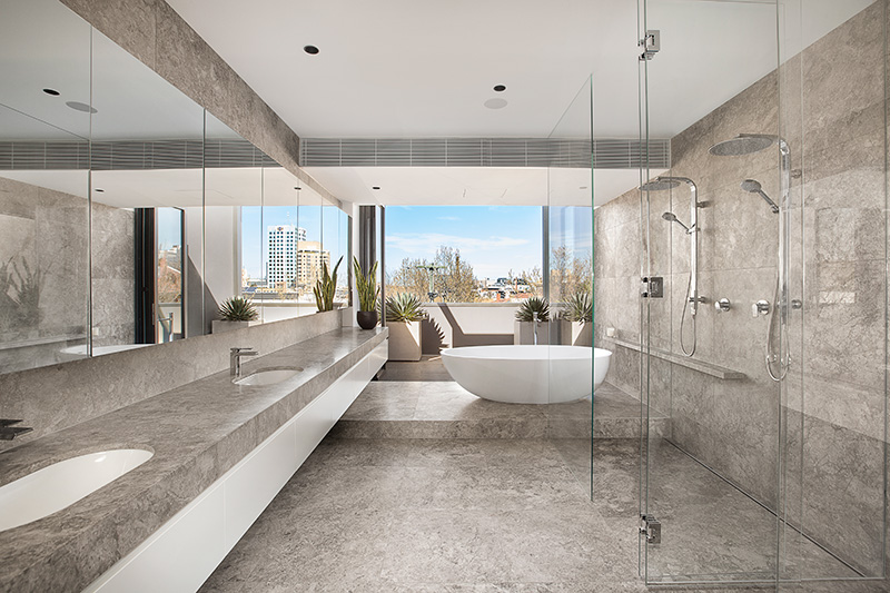 master bath shower dimensions
