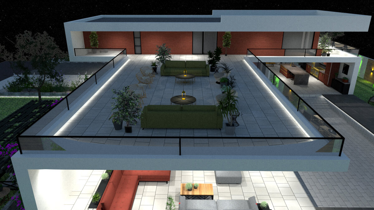 Terrace lighting design
