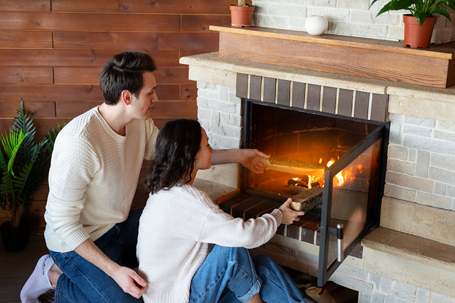 fireplace damper open