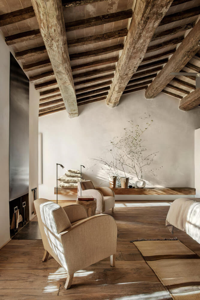 rustic home and sofa