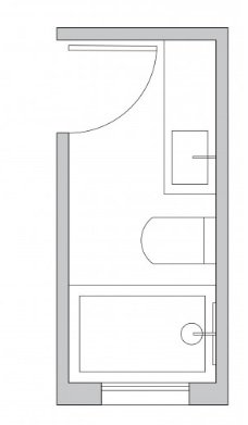 Bathroom Layout for a small vertical bath