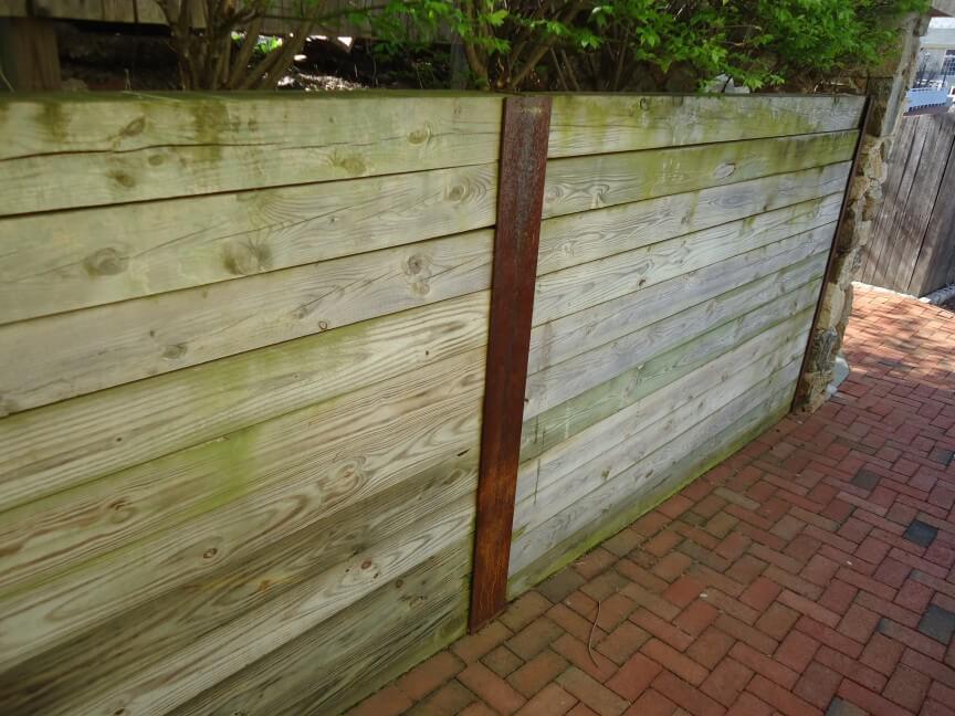 timber retaining wall