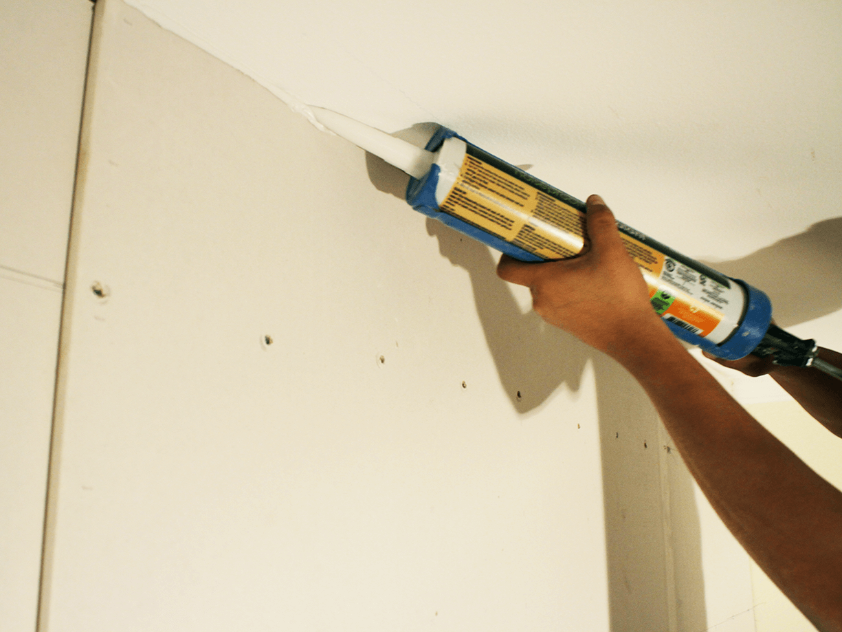 acoustic sealant to seal gaps in walls