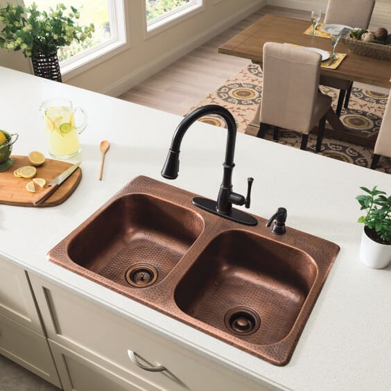 copper kitchen sink