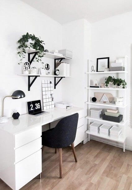 Desk and Chair in study space