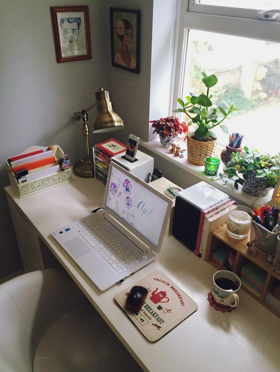Greenery in study space