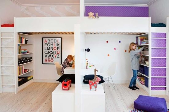 loft beds in kids room