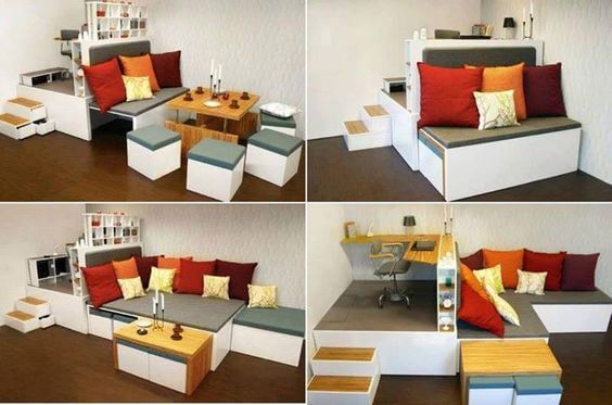 multi-purpose couch in living room