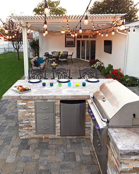 backyard with bbq